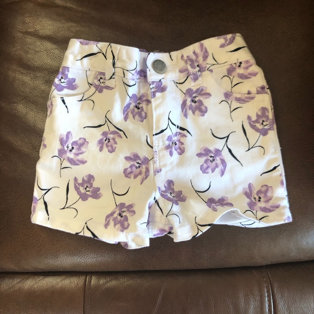 White denim shorts